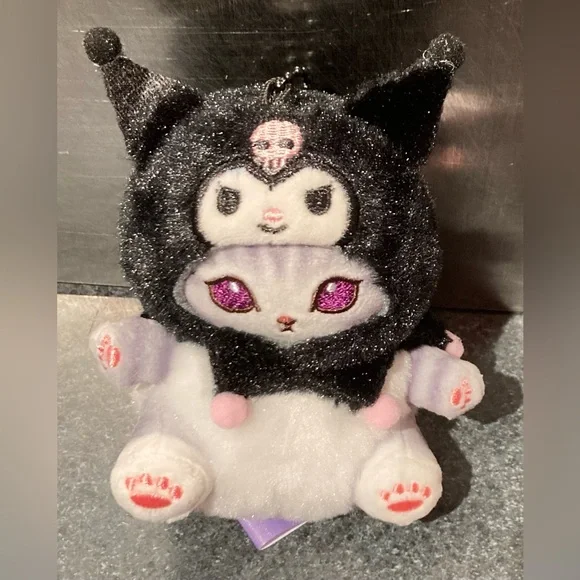 🐱🐰 11.5cm Japan Sanrio Mofusand Cat Cross-Dressing Kuromi / My Melody Plush Doll - Picture 4 of 8